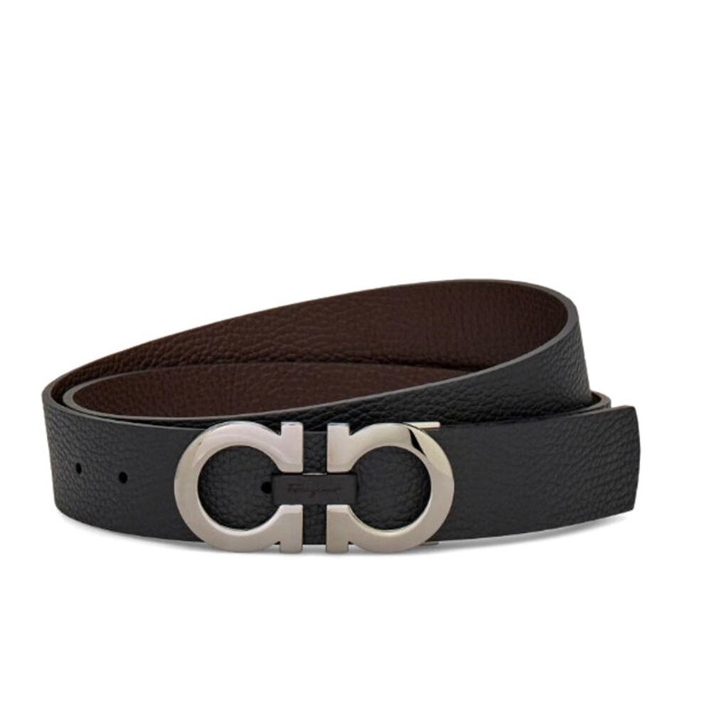 Ferragamo Reversible and Adjustable Gancini Belt Hickory Size 115 | 40